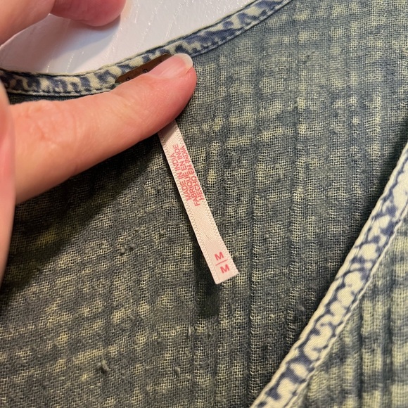 Free People Green Sleeveless Button Dress - Picture 3 of 6